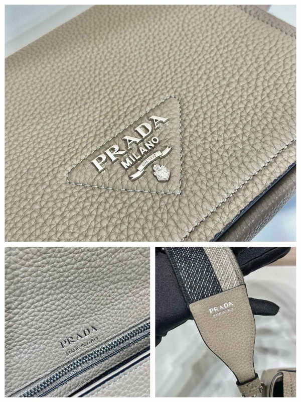 HOT SALE prada Leather shoulder bag-23*18*9CM