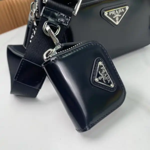 PRADA Re-Nylon and brushed leather shoulder bag