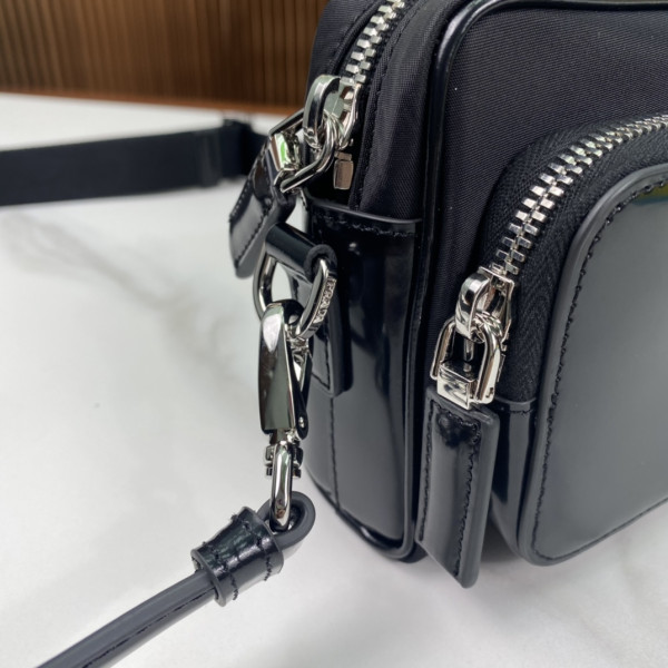 HOT SALE PRADA Re-Nylon and brushed leather shoulder bag