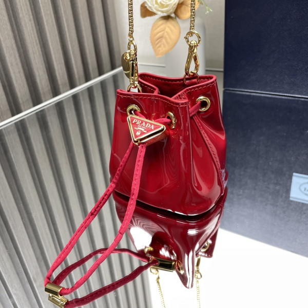 HOT SALE PRADA  Shearling Bucket Bag-9-9-6cm