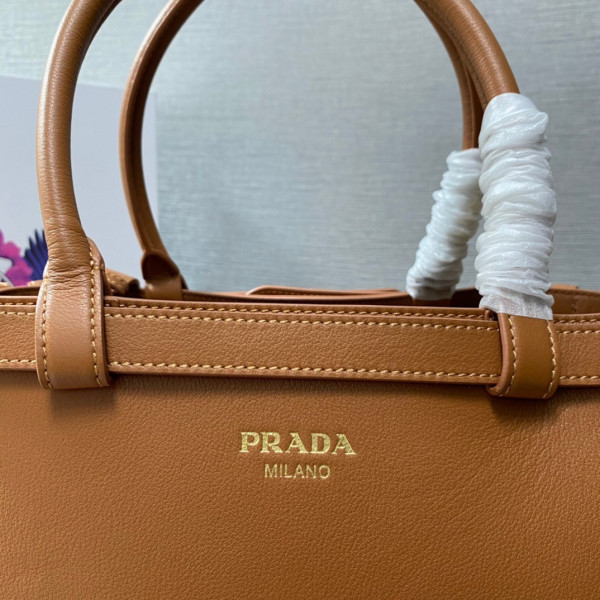 HOT SALE Prada Buckle leather handbag with double belt-35*25*14CM