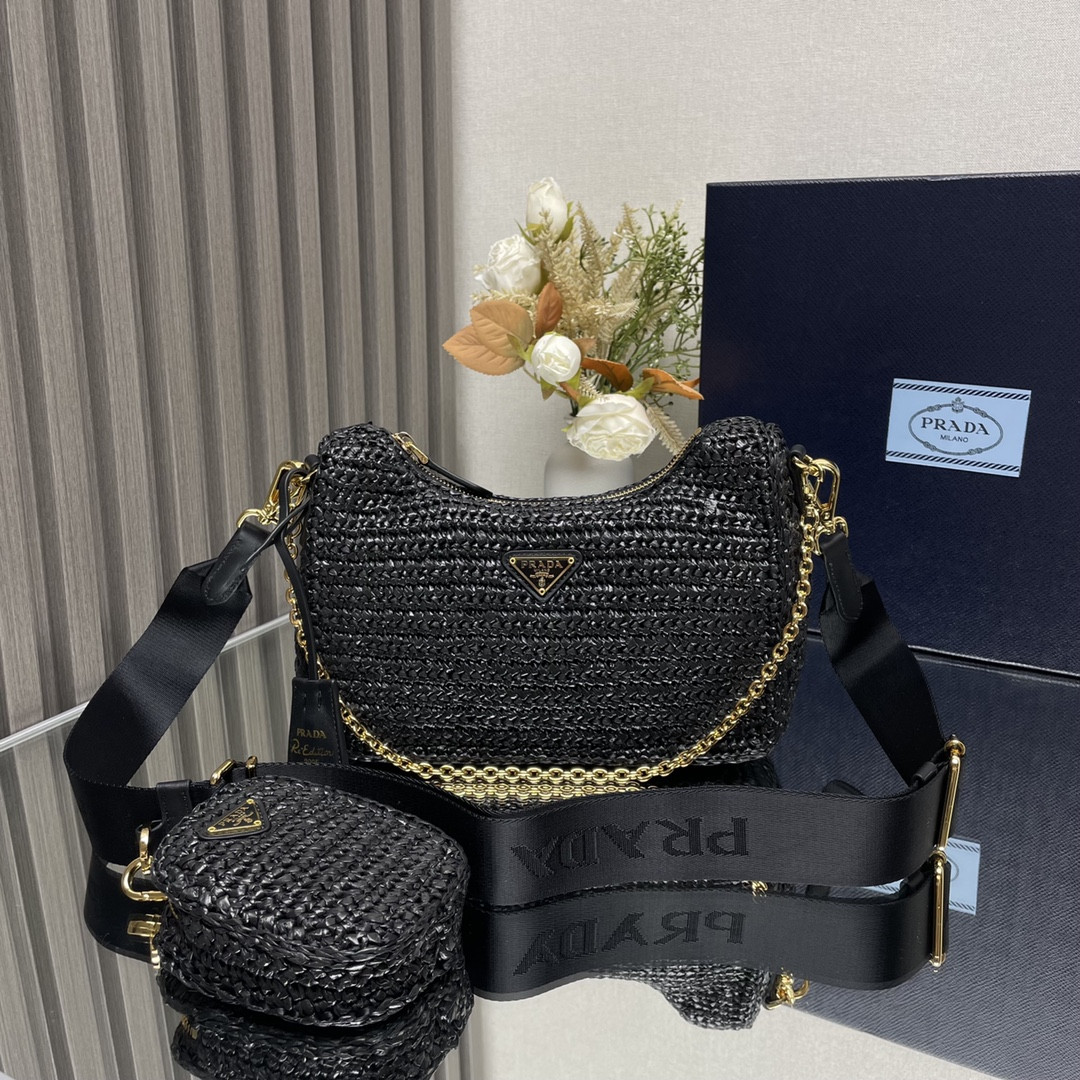 HOT SALE Prada Re-Edition 2005 crochet bag-23*16*7CM