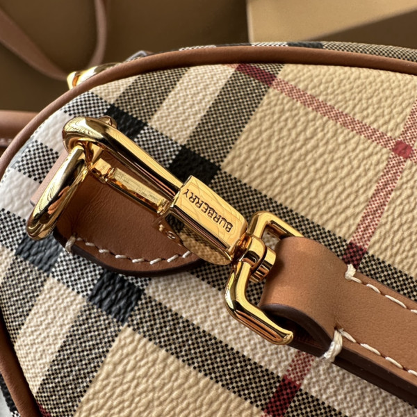 HOT SALE BURBERRY Medium Check Bowling Bag-30*15*21CM