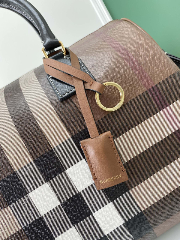 BURBERRY Medium Check Bowling Bag-30*15*21CM