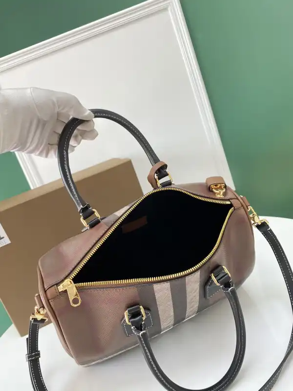 BURBERRY Medium Check Bowling Bag-30*15*21CM