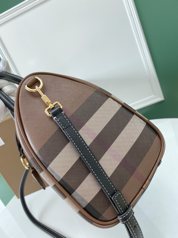 BURBERRY Medium Check Bowling Bag-30*15*21CM