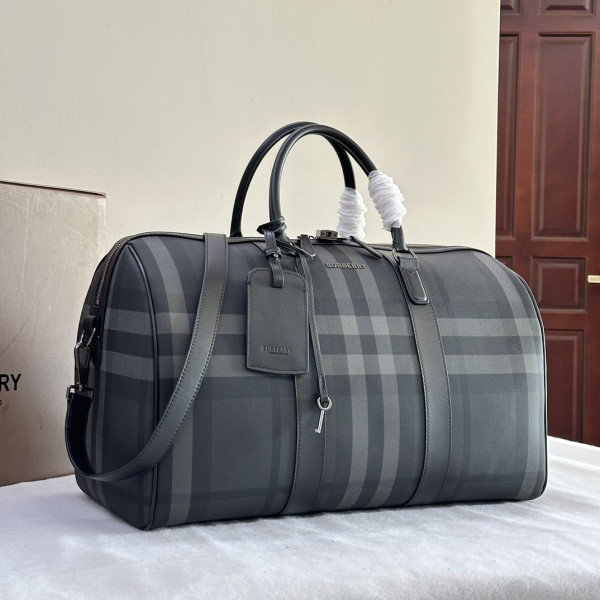 HOT SALE BURBERRY Check Bowling Bag-49*25*28CM