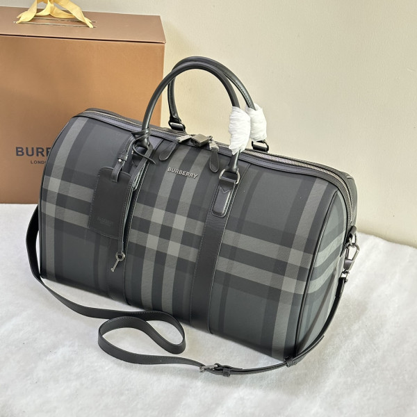 HOT SALE BURBERRY Check Bowling Bag-49*25*28CM