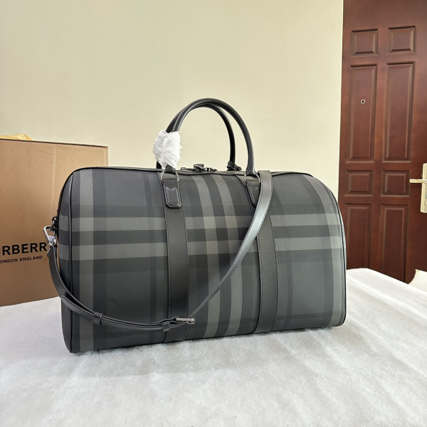 HOT SALE BURBERRY Check Bowling Bag-49*25*28CM