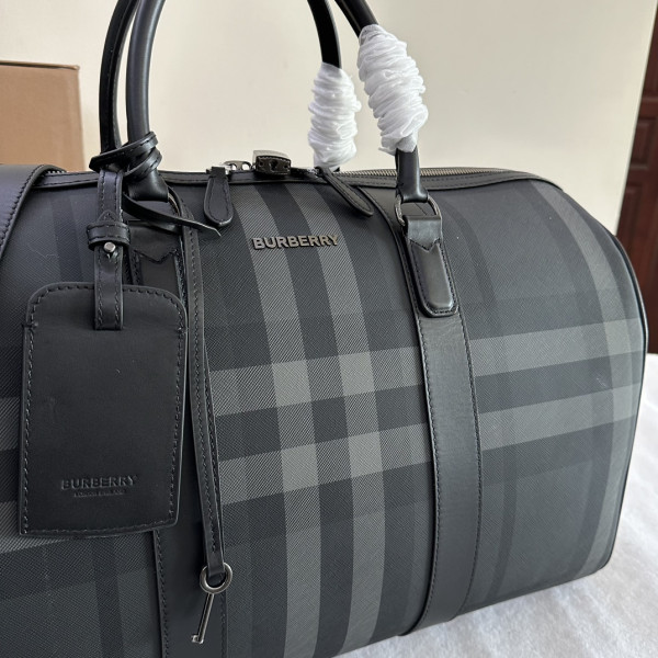 HOT SALE BURBERRY Check Bowling Bag-49*25*28CM