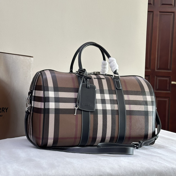 HOT SALE BURBERRY Check Bowling Bag-49*25*28CM