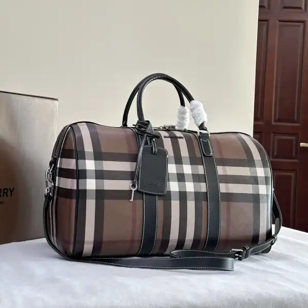 BURBERRY Check Bowling Bag-49*25*28CM