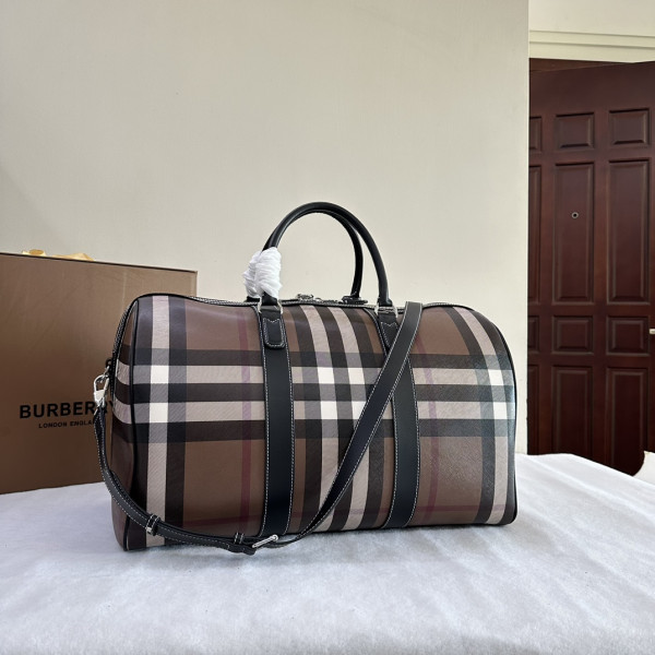 HOT SALE BURBERRY Check Bowling Bag-49*25*28CM