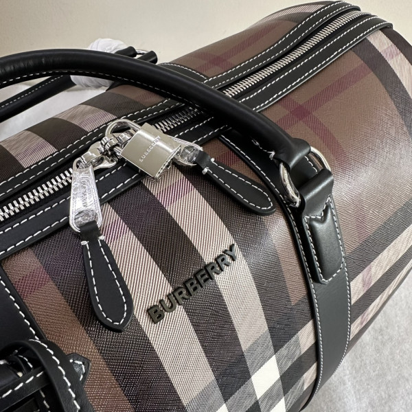 HOT SALE BURBERRY Check Bowling Bag-49*25*28CM