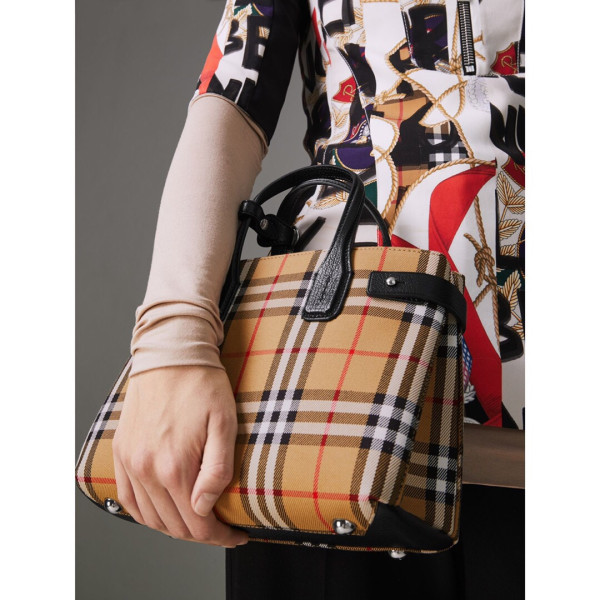 HOT SALE BURBERRY Medium Check Bowling Bag-30*15*21CM