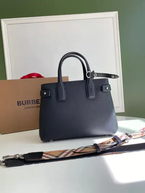 First Bag Ru BURBERRY Check Bowling Bag-26*12*19CM