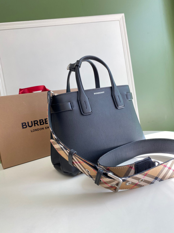 HOT SALE BURBERRY Check Bowling Bag-26*12*19CM