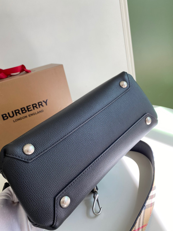 HOT SALE BURBERRY Check Bowling Bag-26*12*19CM