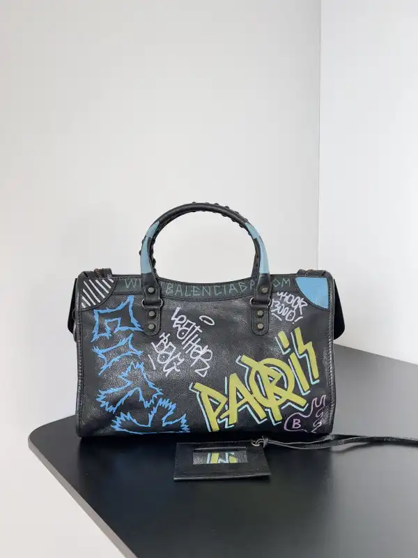 Frstbag ru Balenciag Graffiti CHANELassic City-30*10*20CM