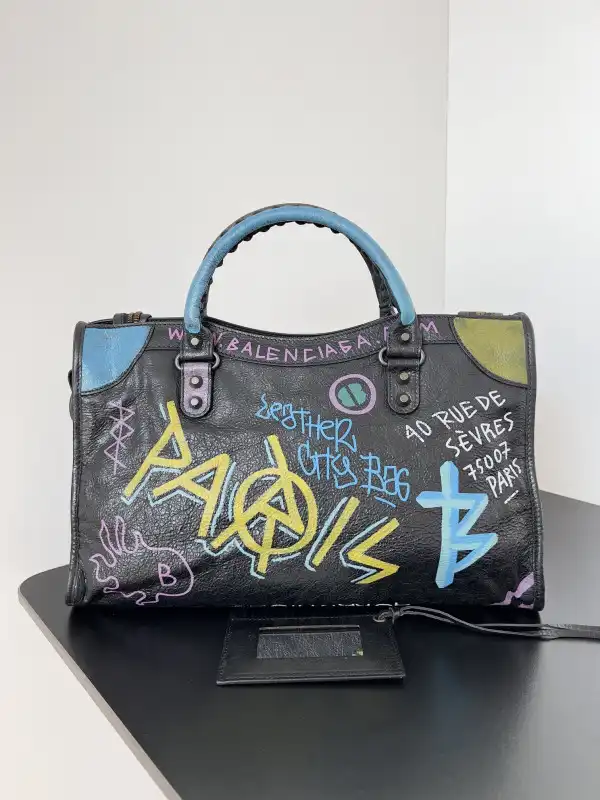 Frstbag ru Balenciag Graffiti CHANELassic City-38*14*24CM