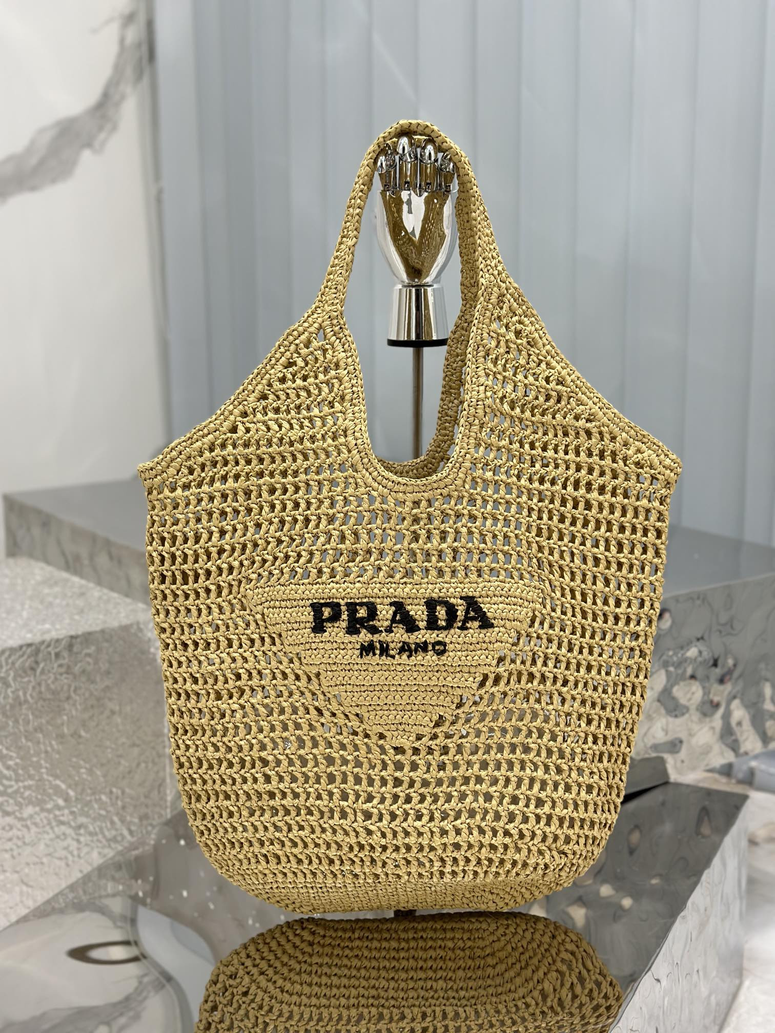 HOT SALE PRADA Crochet tote bag