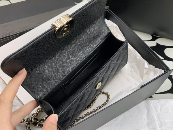 HOT SALE CL FLAP BAG WITH TOP HANDLE-18CM