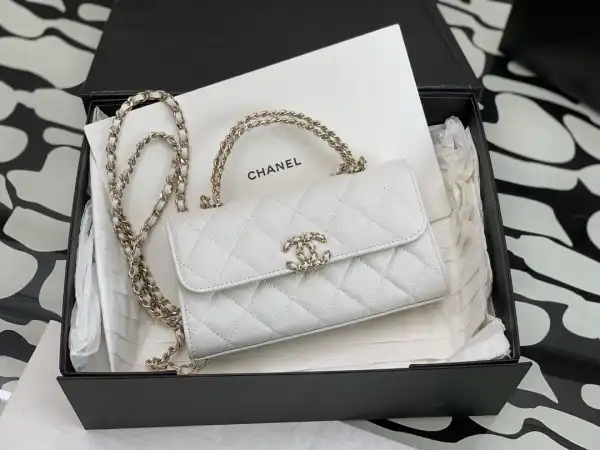 CHANEL FLAP BAG WITH TOP HANDLE-18CM