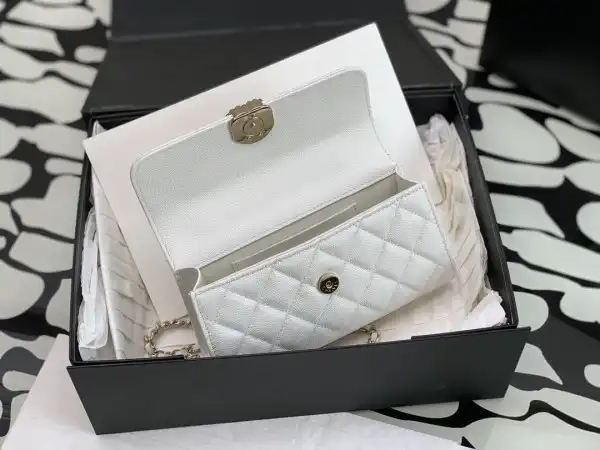 CHANEL FLAP BAG WITH TOP HANDLE-18CM