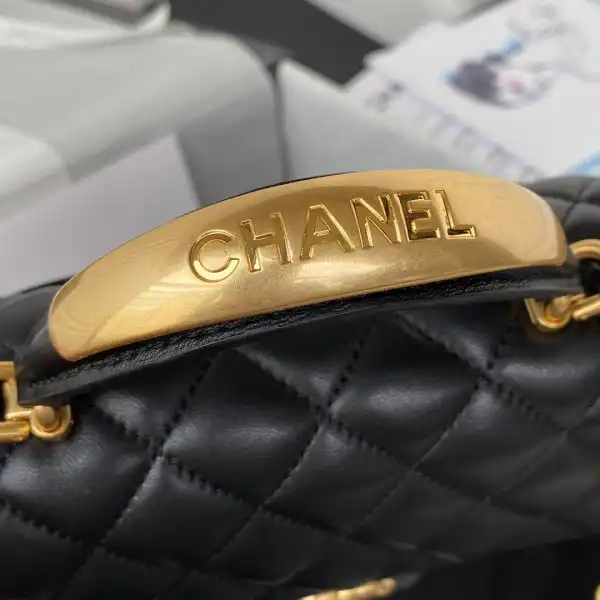 CHANEL FLAP BAG WITH TOP HANDLE-20*12*6cm