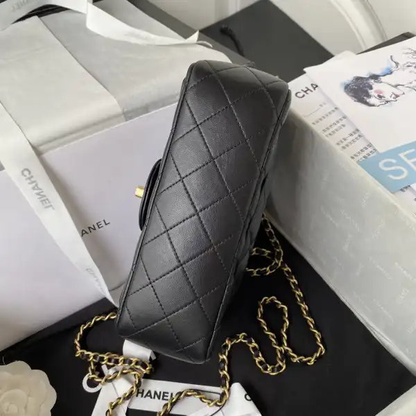 CHANEL FLAP BAG WITH TOP HANDLE-20*12*6cm