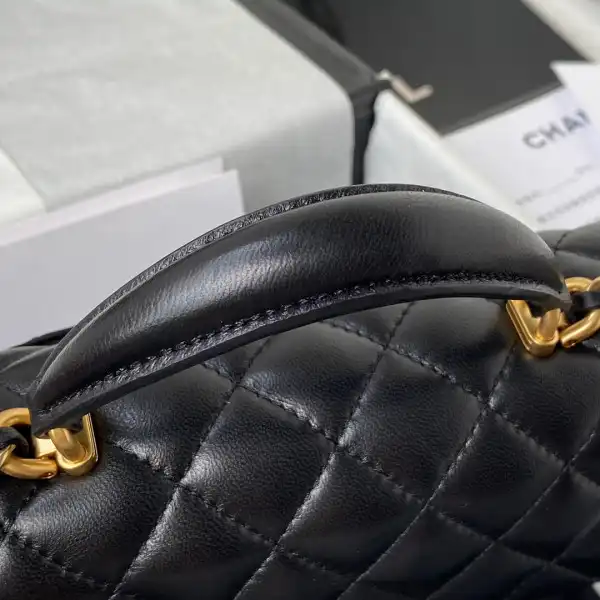 CHANEL FLAP BAG WITH TOP HANDLE-20*12*6cm