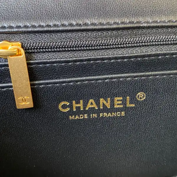 CHANEL FLAP BAG WITH TOP HANDLE-20*12*6cm