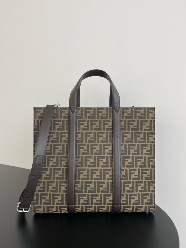 HOT SALE Fendi FF Jacquard Shopper-41*35*19cm