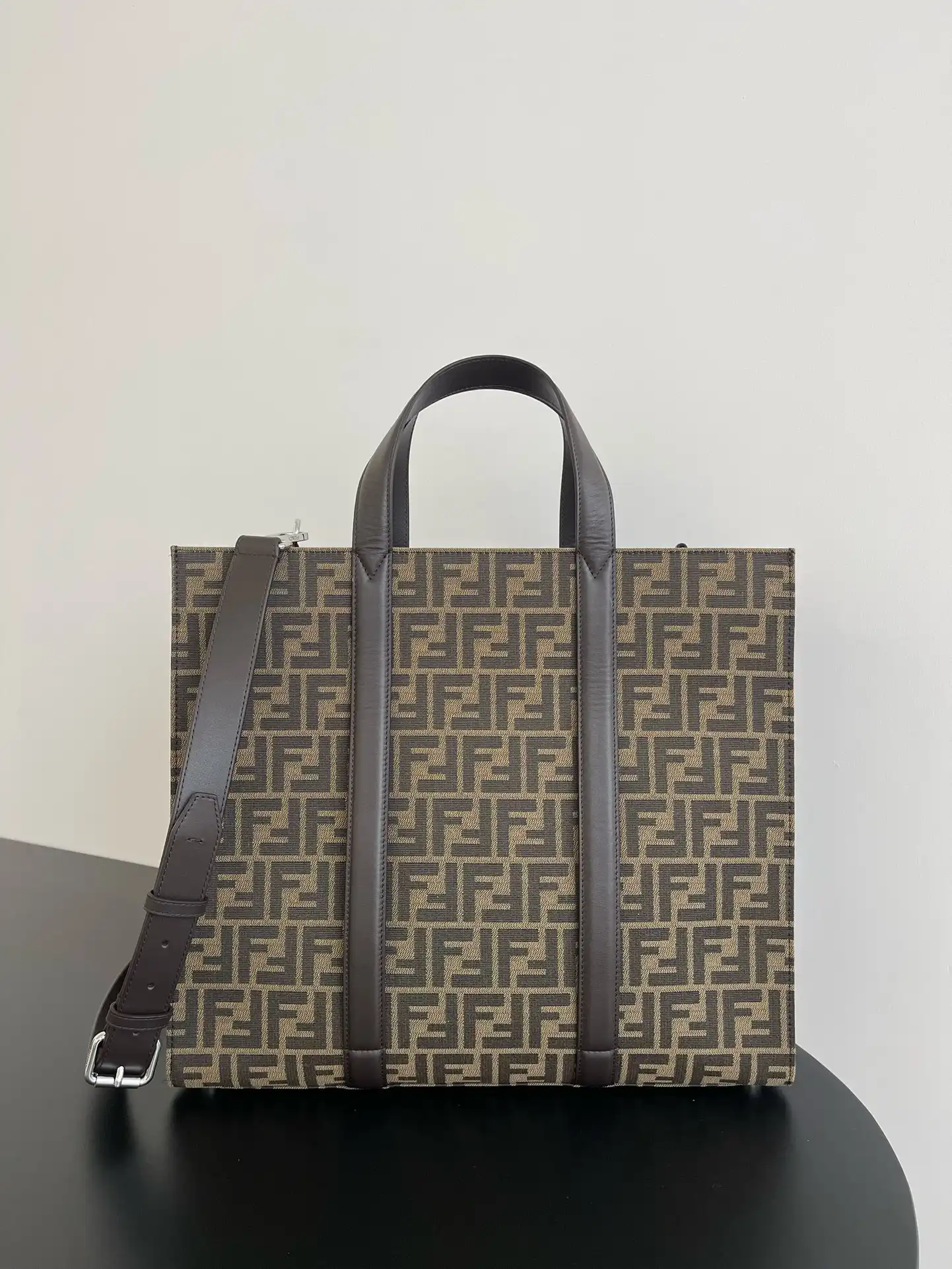 Fendi FF Jacquard Shopper-41*35*19cm