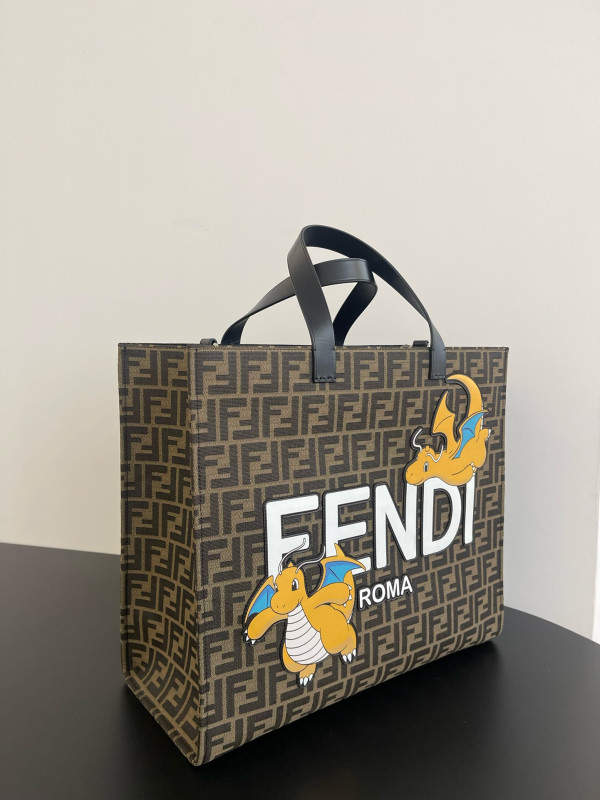 HOT SALE Fendi FF Jacquard Shopper-41*35*19cm