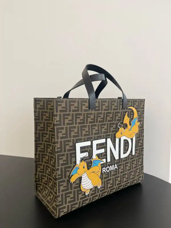 First bag ru Fendi FF Jacquard Shopper-41*35*19cm