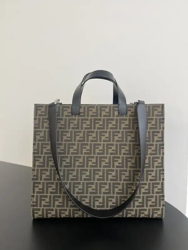 Fendi FF Jacquard Shopper-41*35*19cm