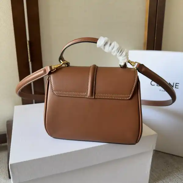 First bag ru CELIN* MINI 16 IN SATINATED CALFSKIN-18.5*15.5*9cm