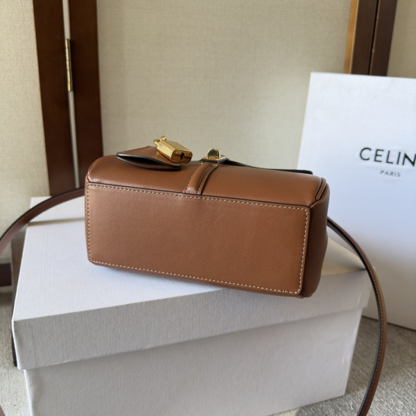 HOT SALE CELIN* MINI 16 IN SATINATED CALFSKIN-18.5*15.5*9cm