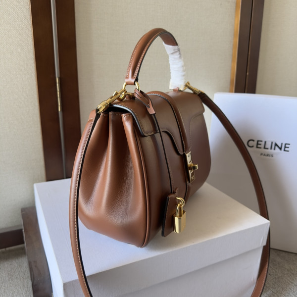 HOT SALE CELIN* 16 IN SATINATED CALFSKIN-23*19*10.5cm