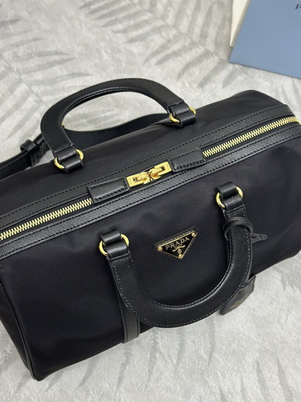 HOT SALE Prada Re-Nylon and Saffiano leather top-handle bag