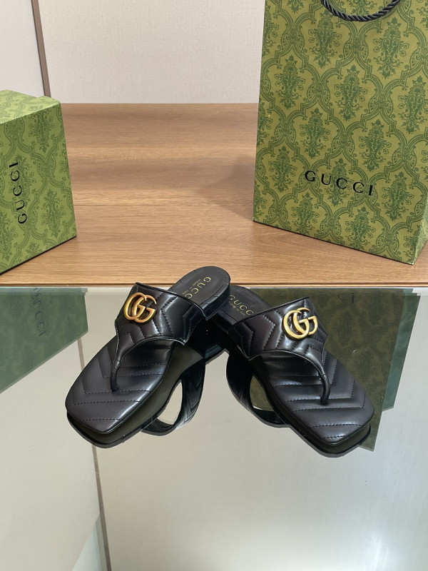 HOT SALE GUCCI WOMEN'S DOUBLE G THONG SANDAL