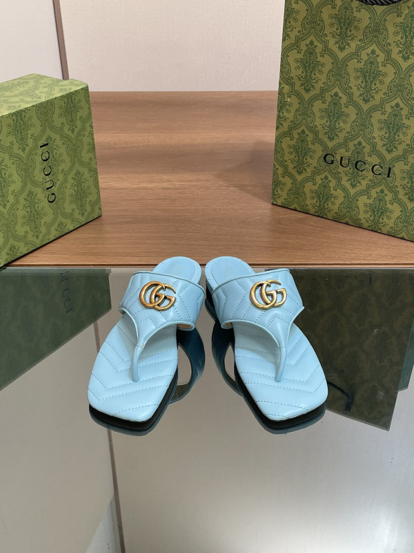 HOT SALE GUCCI WOMEN'S DOUBLE G THONG SANDAL