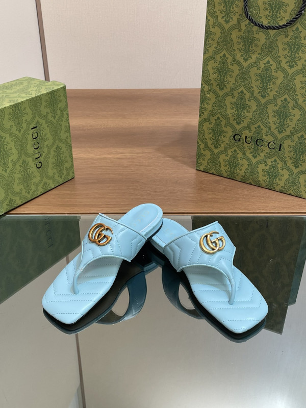 HOT SALE GUCCI WOMEN'S DOUBLE G THONG SANDAL