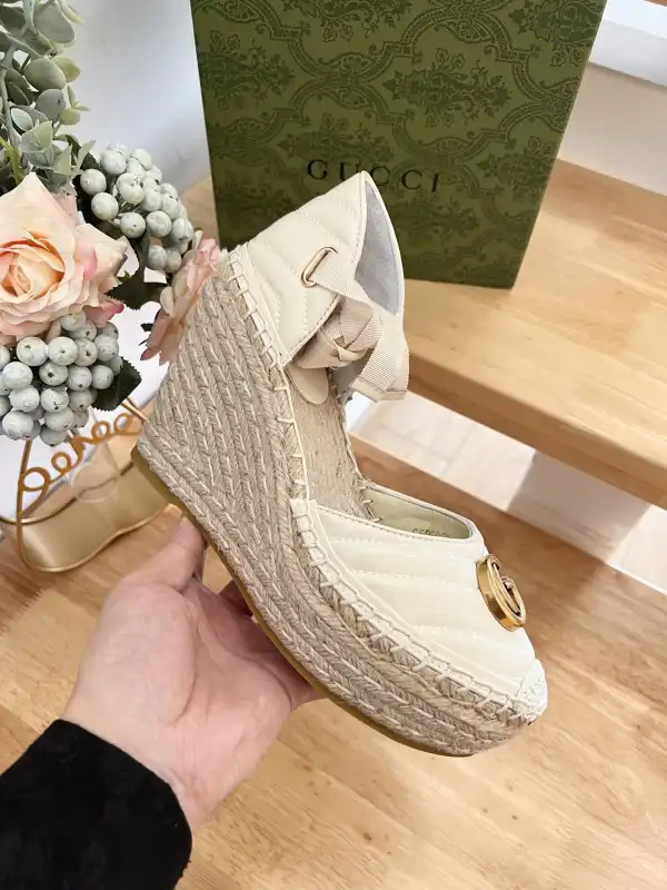 Bagsoffer yupoo GUCCI LEATHER PLATFORM ESPADRILLE