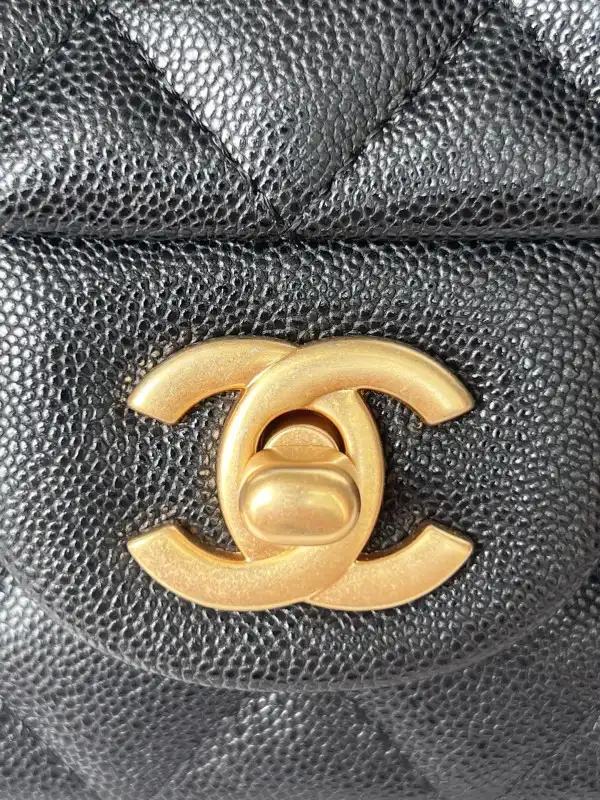 CHANEL FLAP BAG WITH TOP HANDLE-20*12*6cm