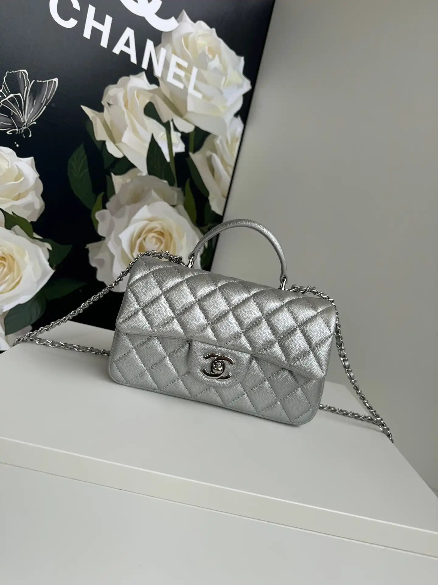 CL FLAP BAG WITH TOP HANDLE-20*12*6cm