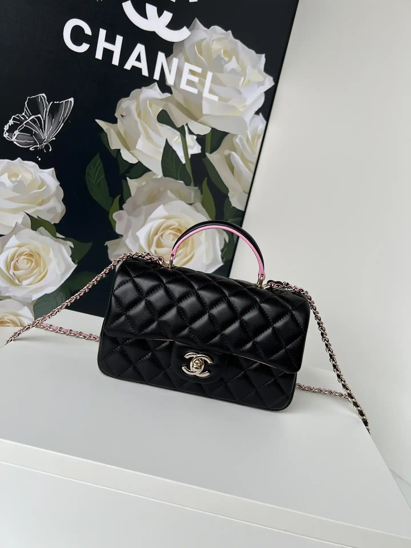 CL FLAP BAG WITH TOP HANDLE-20*12*6cm