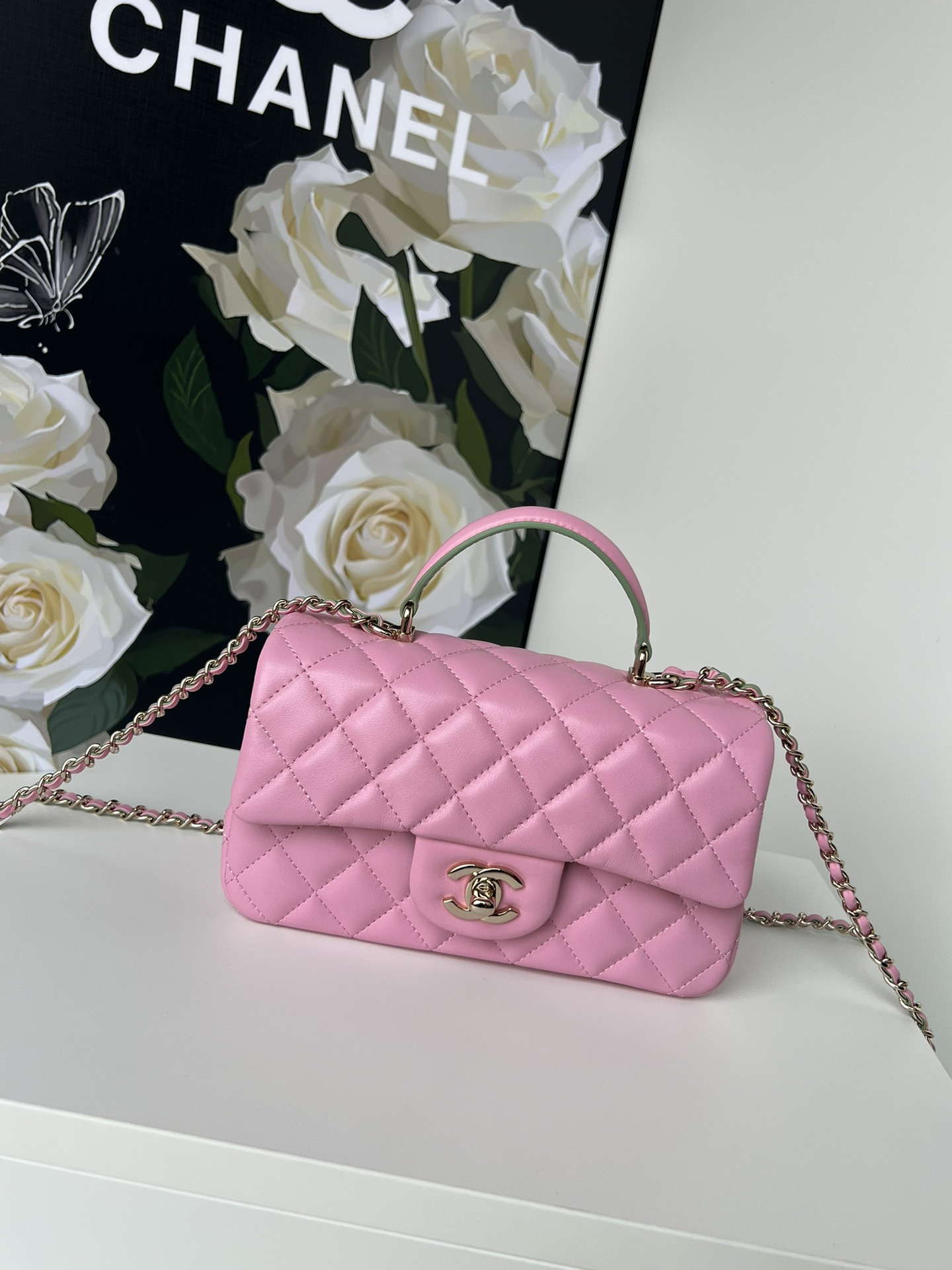 HOT SALE CL FLAP BAG WITH TOP HANDLE-20*12*6cm