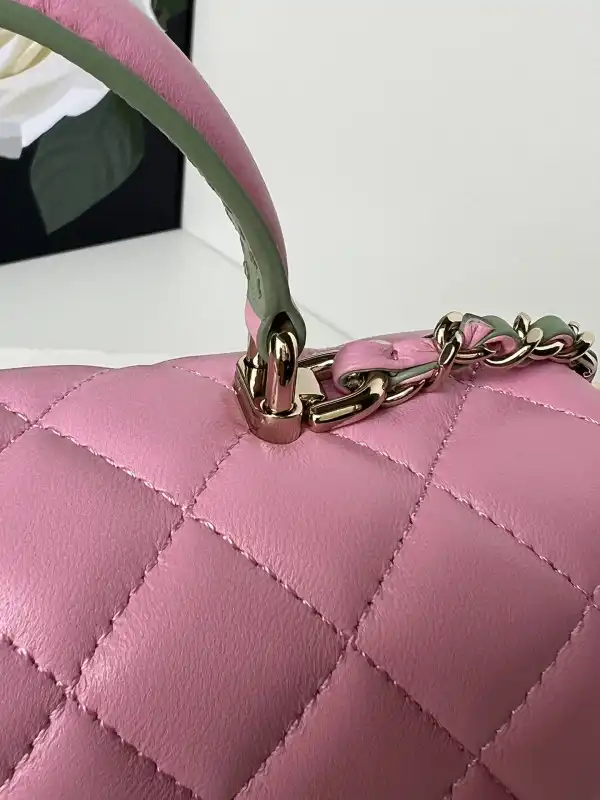 CHANEL FLAP BAG WITH TOP HANDLE-20*12*6cm